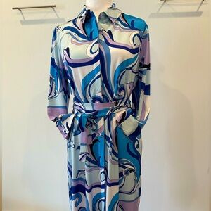 Retro L’Agence shirt dress, size M